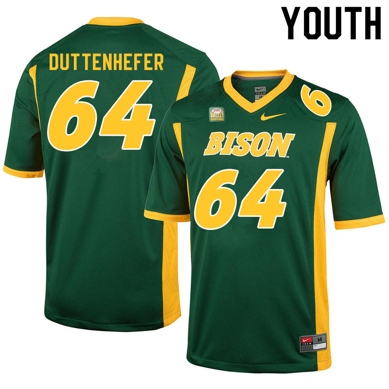 Youth #64 Jaxon Duttenhefer North Dakota State Bison College Football Jerseys Sale-Green